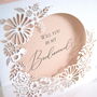 Will You Be My Bridesmaid Wedding Wreath Card, thumbnail 2 of 4