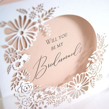 Will You Be My Bridesmaid Wedding Wreath Card, 2 of 4