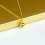 Peridot Birthstone Orb Necklace, thumbnail 1 of 4