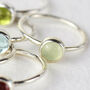Vibrant Sterling Silver Gemstone Stacking Ring, thumbnail 3 of 11