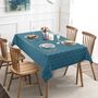 Blue Wrinkle Free Rectangular Teal Table Cloth, thumbnail 2 of 7