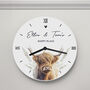 Personalised Highland Cow Clock, thumbnail 4 of 7