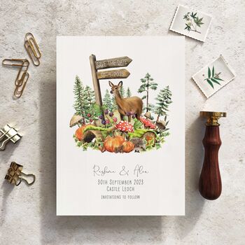 Autumn Woodland Wedding Invitation Suite, 2 of 12