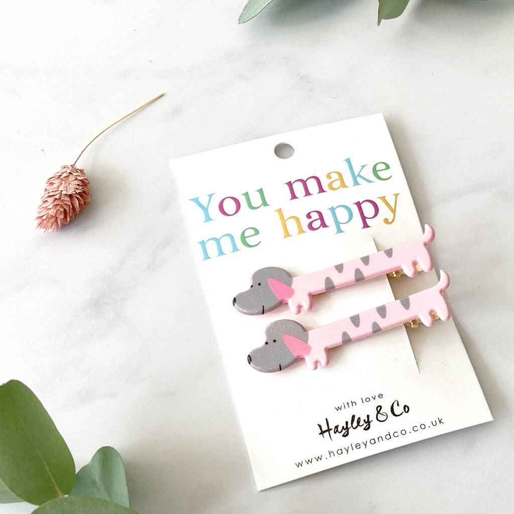 Sausage Dog Hair Clips By Hayley & Co