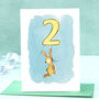 Rabbit Second Birthday Card, thumbnail 1 of 9