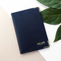 Personalised Navy Leather Passport Cover, thumbnail 5 of 8