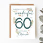 Personalised Adult Age Birthday Card Floral, thumbnail 3 of 4