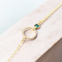 Minimalist Gold Plated Circle Birthstone Bracelet, thumbnail 3 of 10