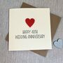 40th Wedding Anniversary Ruby Heart Card, thumbnail 1 of 2