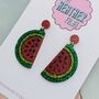 Watermelon Glittery Earrings, thumbnail 3 of 4