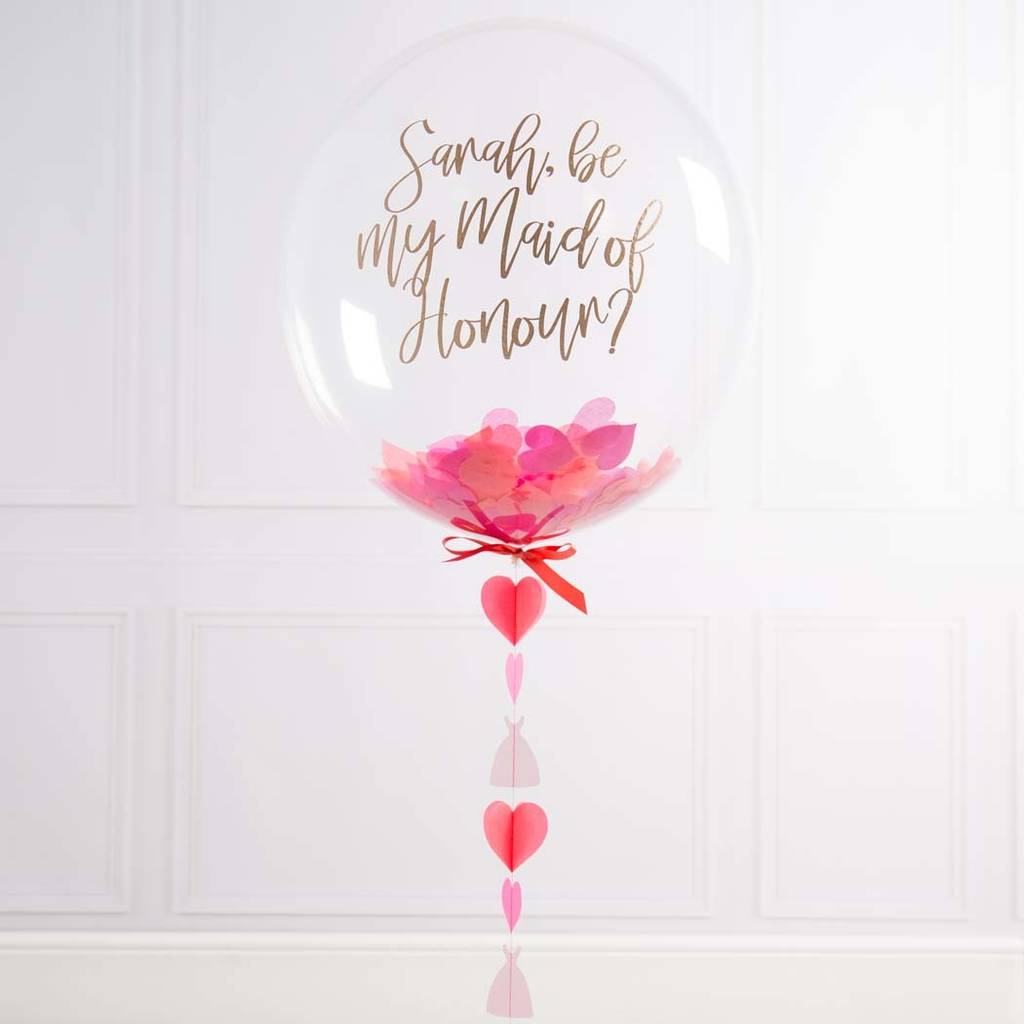 'Will You Be My Maid Of Honour?' Bubble Balloon, 1 of 5
