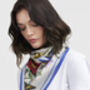 Agnes Tales Square Silk Blend Scarf, thumbnail 2 of 5