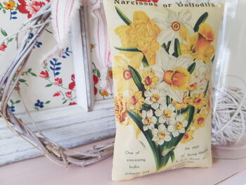 Daffodil Illustration Fabric Fragrant Gift Sachet, 2 of 5