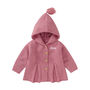 Personalised Pink Knitted Flare Hooded Cardigan, thumbnail 2 of 9