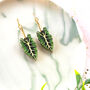 Bright Alocasia Leaf Plant Earrings, thumbnail 6 of 12