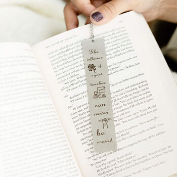 Teacher's Bookmark Gift With Apple Charm, 3 of 11