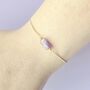 Natural Amethyst Box Chain Bracelet With Adjustable Slide Clasp, thumbnail 1 of 6