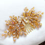 Champagne Gold Bow Hair Comb, thumbnail 5 of 5