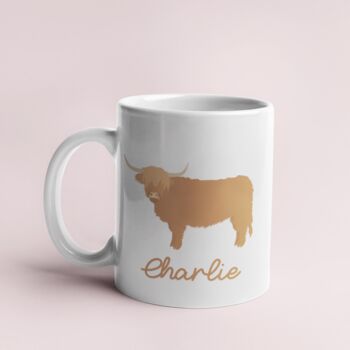 Highland Cow Personalised Mug, 3 of 3