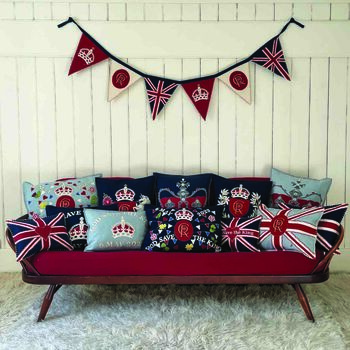 Union Jack God Save The King Coronation Mini Cushion, 3 of 3