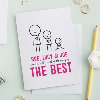Cute Character Personalised Mothers Day Card, 3 of 5