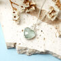 Sterling Silver Heart Aquamarine Gemstone Necklace, thumbnail 1 of 7