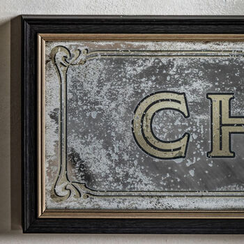 Retro Champagne Mirror Sign, 5 of 6