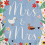 Two Ducks Floral Wedding Card, thumbnail 7 of 12