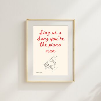 A4 Print Billy Joel, Sing Us A Song You're The Piano Man, 3 of 6