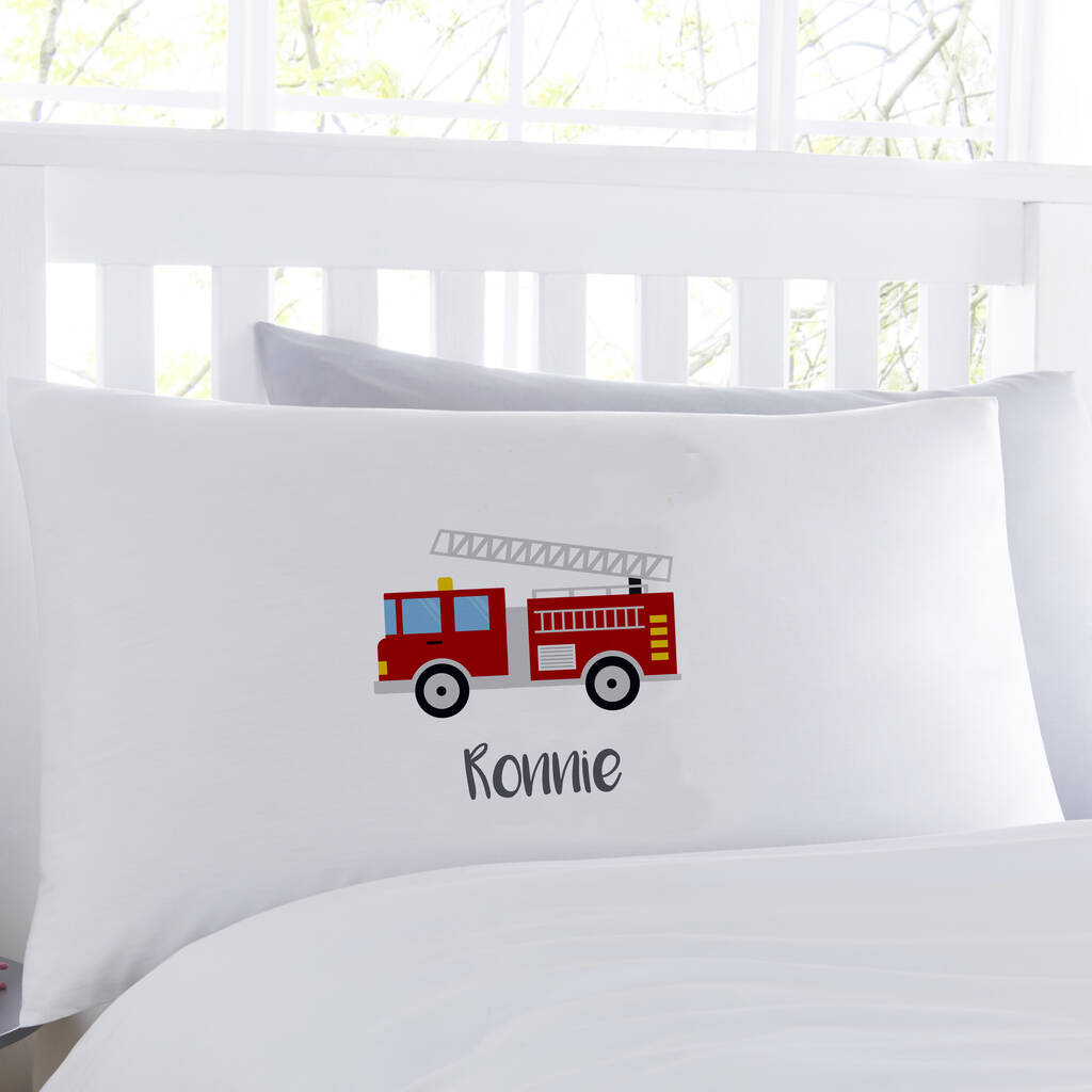 Personalised Fire Engine Pillowcase, 1 of 2