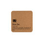 'Nos Da' Definition Square Cork Coaster | Homeware | Tableware, thumbnail 2 of 2