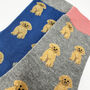 Personalised Birthday Cavapoo Bamboo Socks With Gold Foil Label, thumbnail 6 of 9