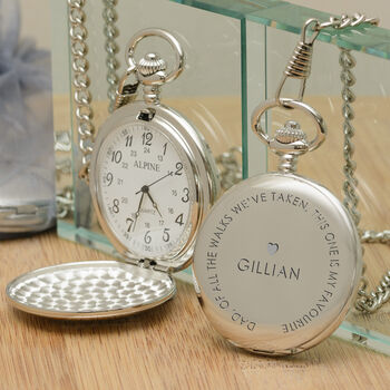 Personalised Father Of Bride Pocket Watch, 2 of 6