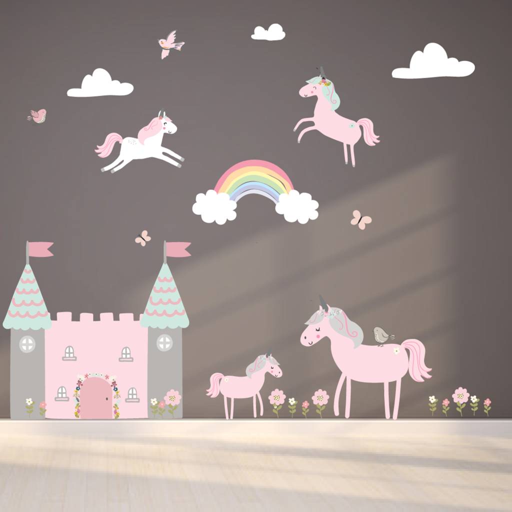 Unicorn Fabric Wall Stickers By Littleprints Notonthehighstreetcom