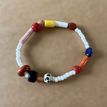 Multi Coloured Festival Ready Beaded Bracelet, 2 of 3