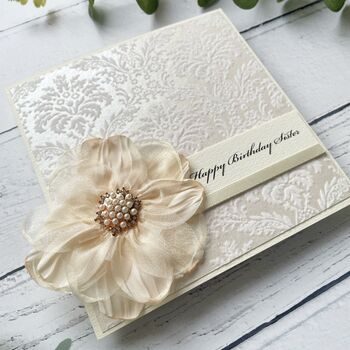 Handmade Birthday Card For Her. Personalised. Floral Design, 2 of 5