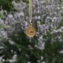 Small Swallow Medallion Necklace Gold Vermeil, thumbnail 1 of 6
