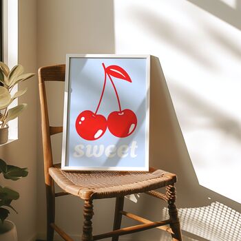Cherry Print, Cherry Poster, Home Decor, Retro Art Posters, 3 of 6