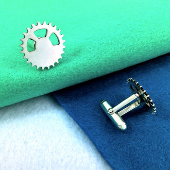 Personalised Sterling Silver Cycling Cufflinks, 2 of 5