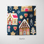Blue Gingerbread House Christmas Cushion, thumbnail 6 of 7