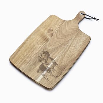Personalised Beagle Engraved Acacia Serving Board, 3 of 4