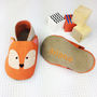 Personalised Christmas Fox Baby Shoes, thumbnail 4 of 6