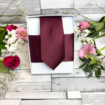 Burgundy Wedding Tie Set, 4 of 10