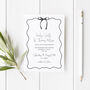 Love Bow Personalised Wedding Invitations 10 Pack, thumbnail 3 of 3