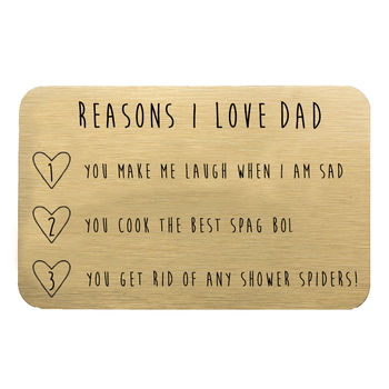 Personalised Reasons I Love You Wallet Card, 5 of 9