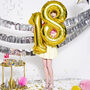 Gold Any Age Foil Number Birthday Balloon, thumbnail 2 of 5