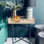 Rattan And Metal Side/Tray Table, thumbnail 1 of 1