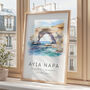 Cyprus Travel Poster Of Ayia Napa, thumbnail 4 of 7