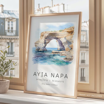 Cyprus Travel Poster Of Ayia Napa, 4 of 7