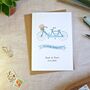 Turquoise Tandem Wedding Card, thumbnail 3 of 6